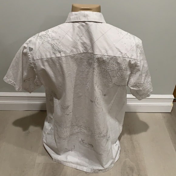 AL MERRICK Nautical Button Down T Shirt White Lgr - Picture 5 of 8